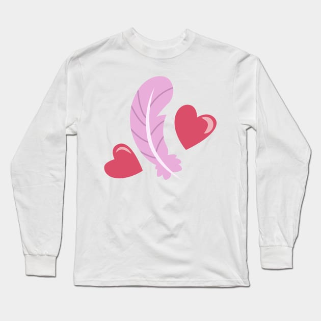 Feather Bangs' cutie mark Long Sleeve T-Shirt by CloudyGlow